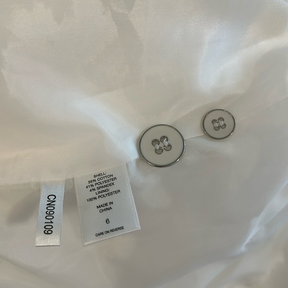 NWT NY & CO White 2-Button Blazer Size 6 - Picture 11 of 12